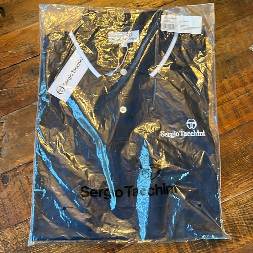 NWT Sergio Tacchini Geo Polo in Maritime blue - Picture 3 of 4